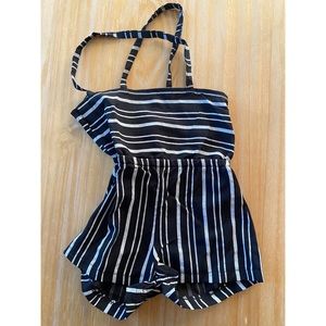 🧡 5/$20 Baby Girl Striped Romper 12 Month
